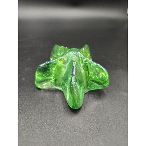 Iridescent Green Glass Starfish Paperweight - Picture 3 of 7